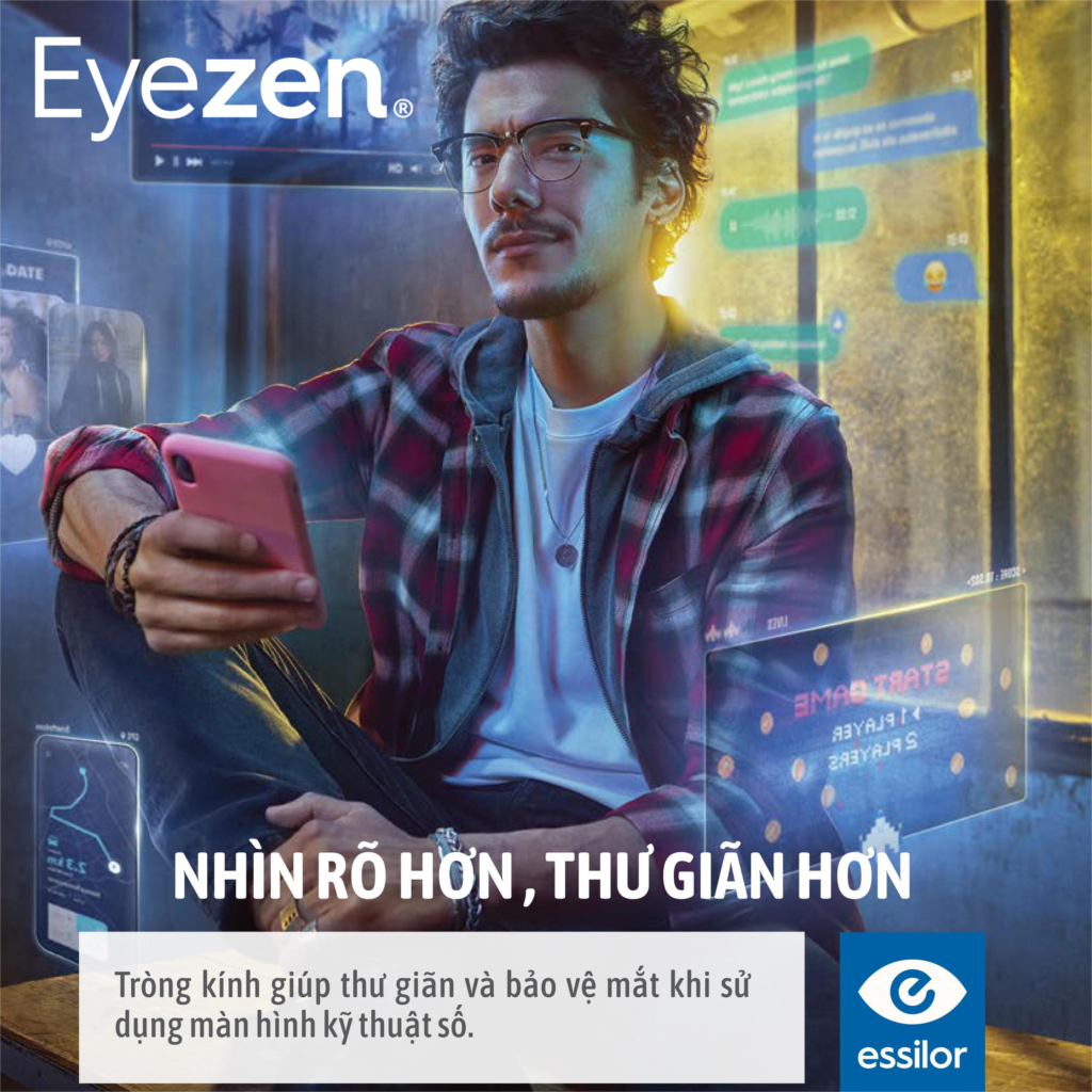 Tròng kính Eyezen hỗ trợ sử dụng thiết bị kỹ thuật số