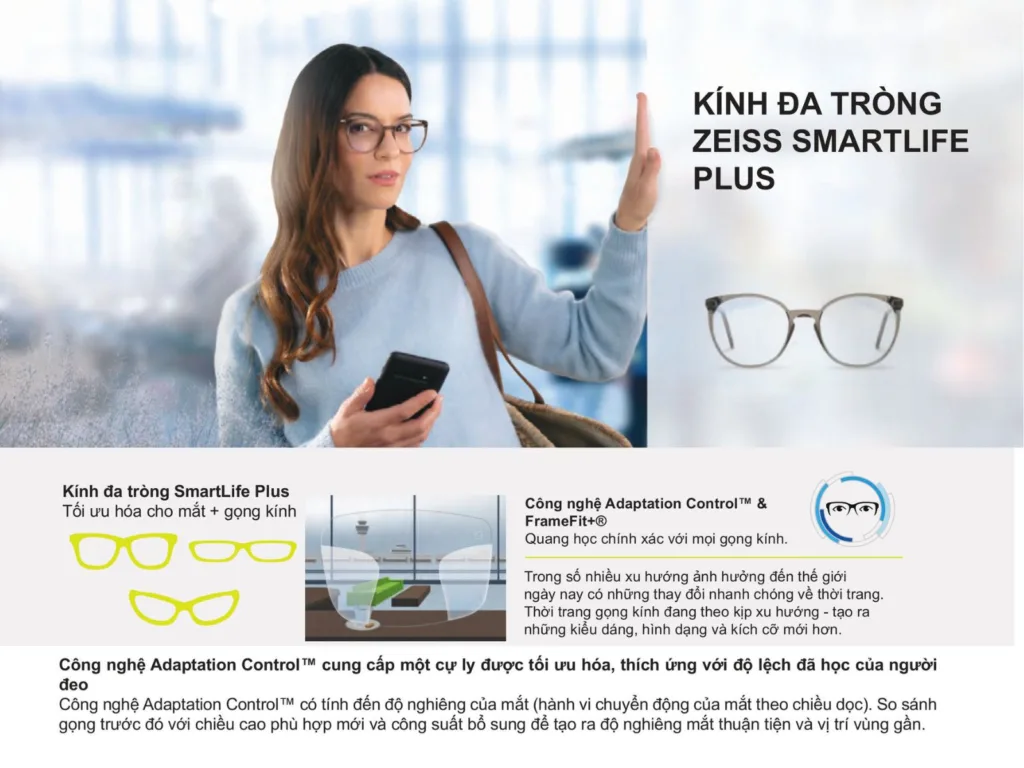 ZEISS SmartLife Plus trong dòng TRÒNG KÍNH ĐA TRÒNG ZEISS SMARTLIFE