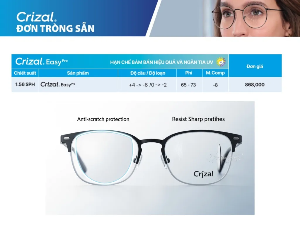 Crizal Easy Pro tròng kính Essilor