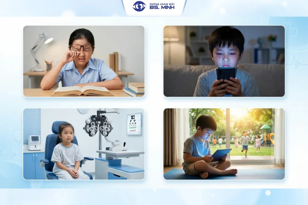Khám mắt khi cận thị tăng độ nhanh tại Bến Tre