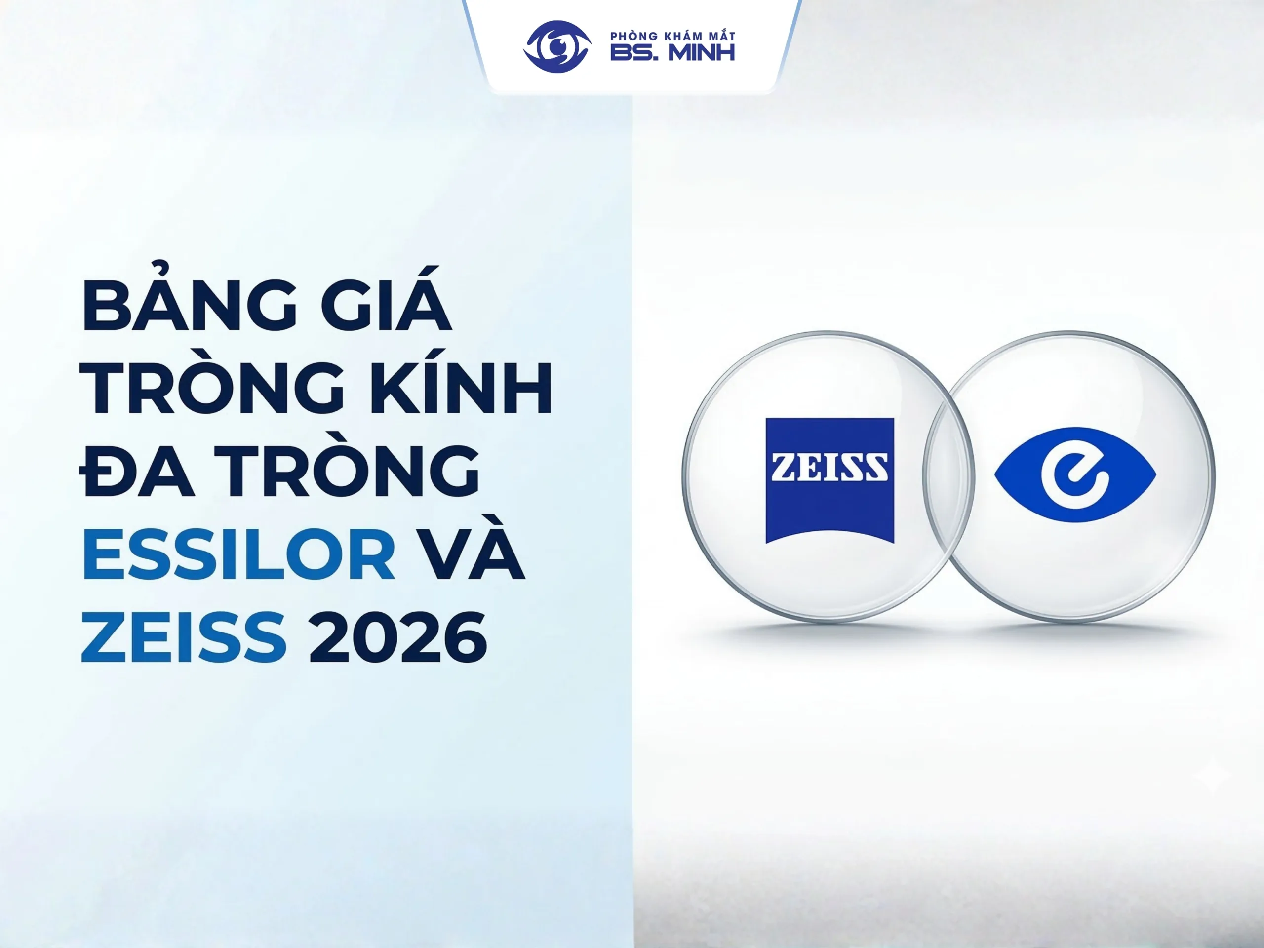 Bảng giá tròng kính đa tròng Essilor ZEISS 2026 tại Bến Tre
