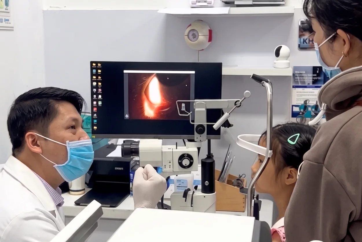 Bác sĩ tư vấn điều trị khô mắt tại Bến Tre