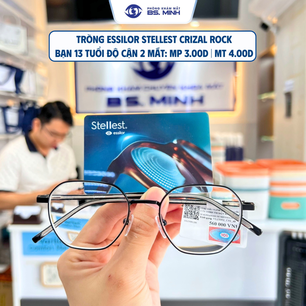 Lắp tròng kính kiểm soát cận thị Stellest tại Bến Tre