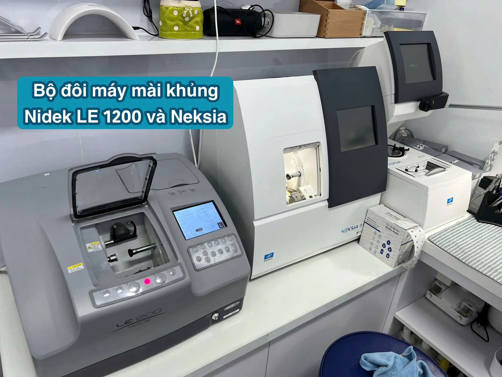 Máy mài tròng Nidek LE1200 tại Mắt kính BS Minh Bến Tre