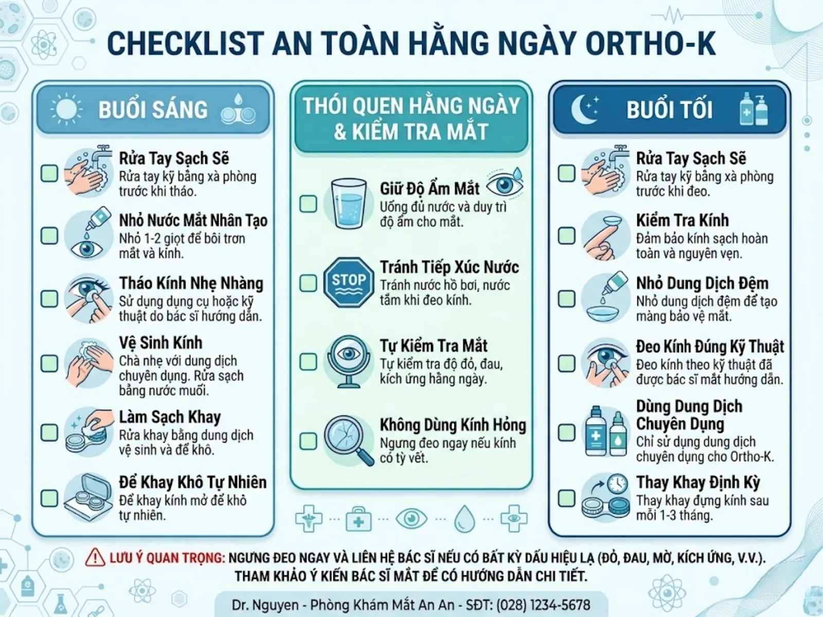 Checklist an toàn hằng ngày Ortho-K