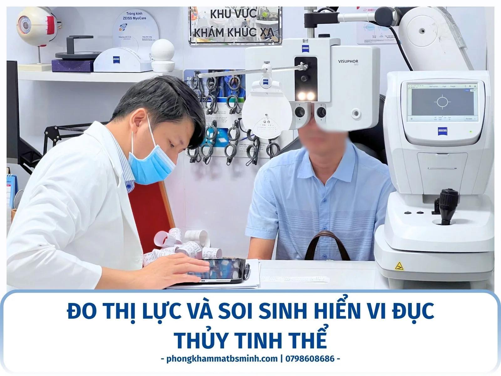 Đo thị lực và soi sinh hiển vi đục thủy tinh thể