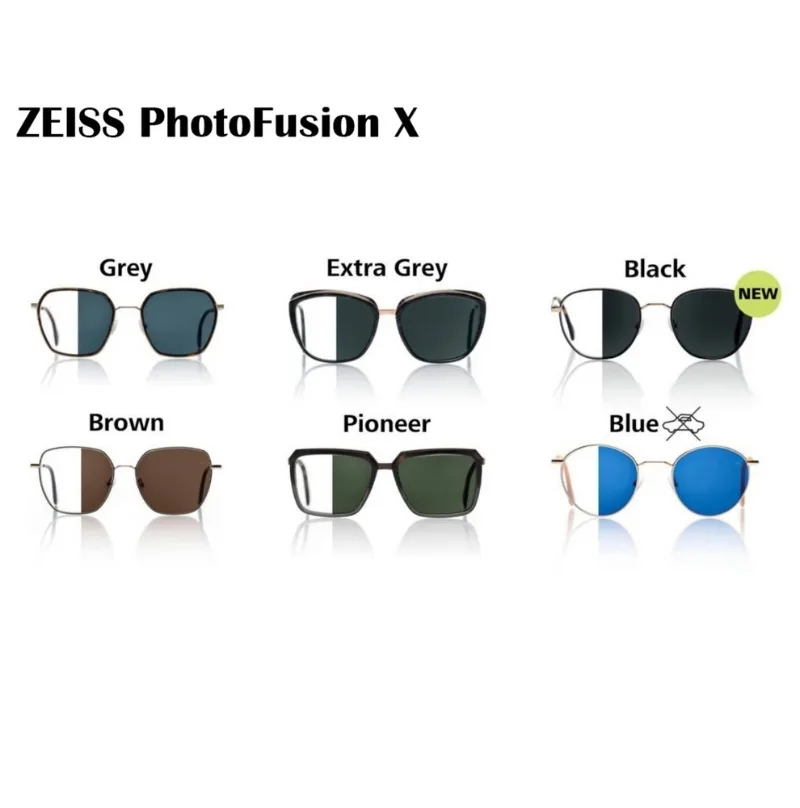 Các màu tròng kính đổi màu ZEISS AdaptiveSun và Polarized