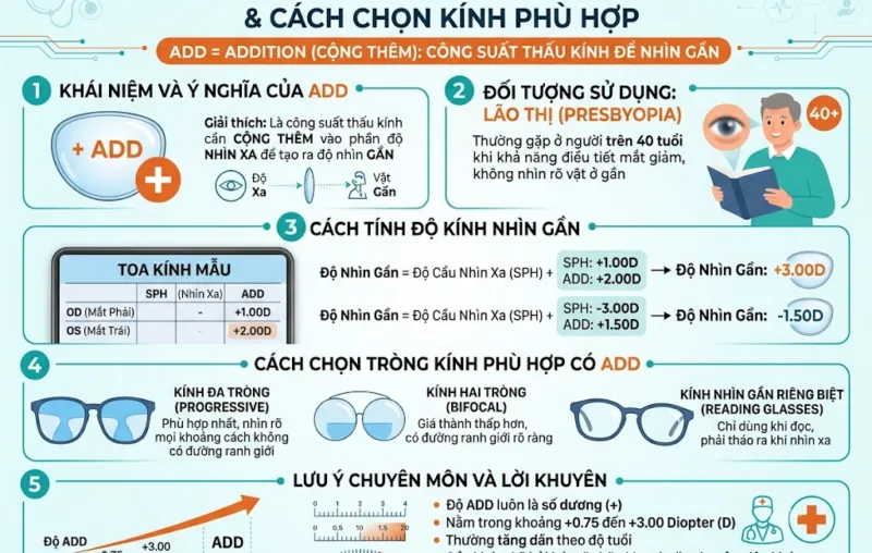 ADD trên toa kính là gì? Hiểu đúng để chọn kính