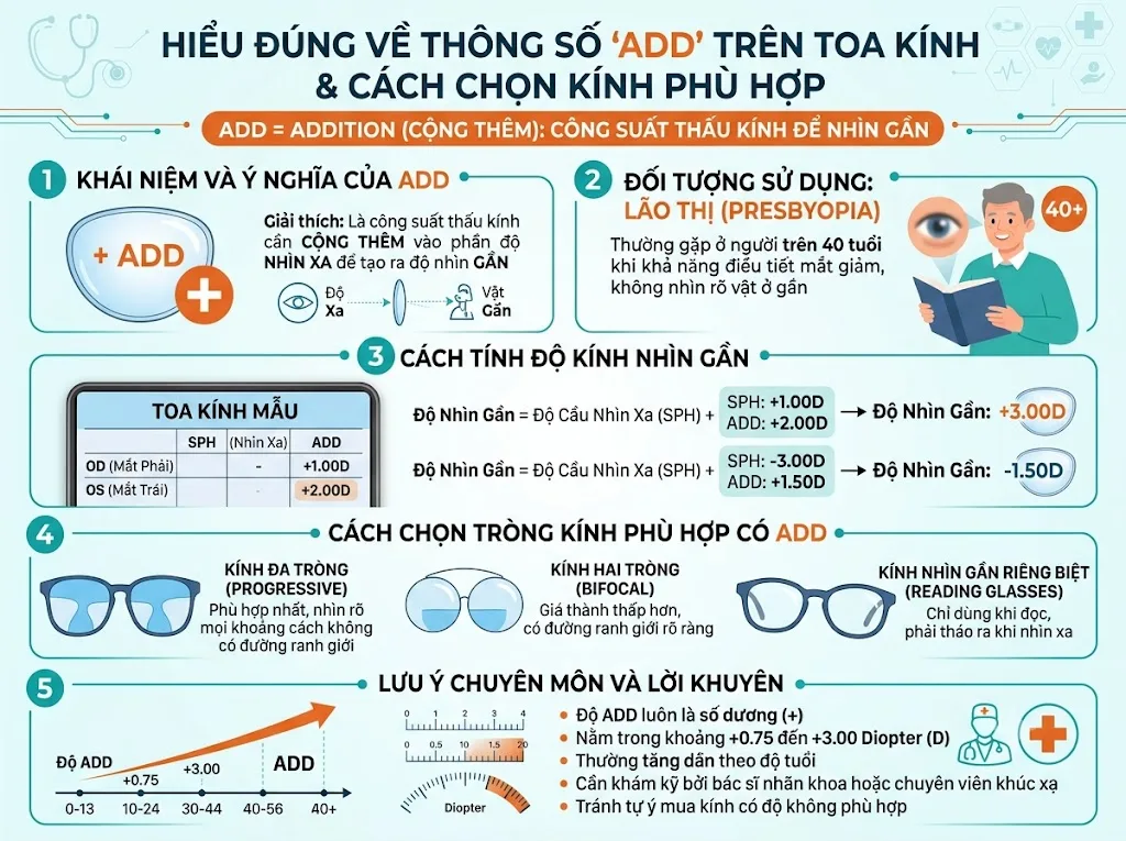 ADD trên toa kính là gì? Hiểu đúng để chọn kính
