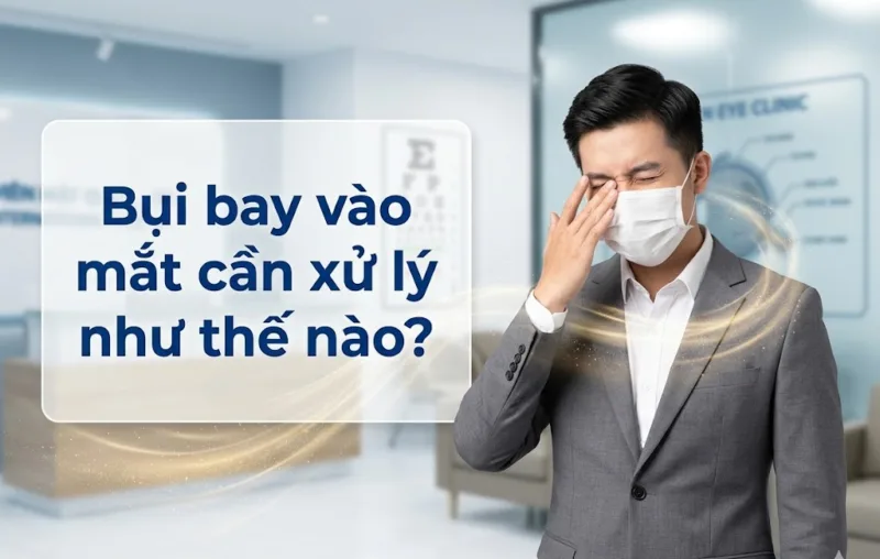 Bụi bay vào mắt xử trí đúng trước khi đến phòng khám