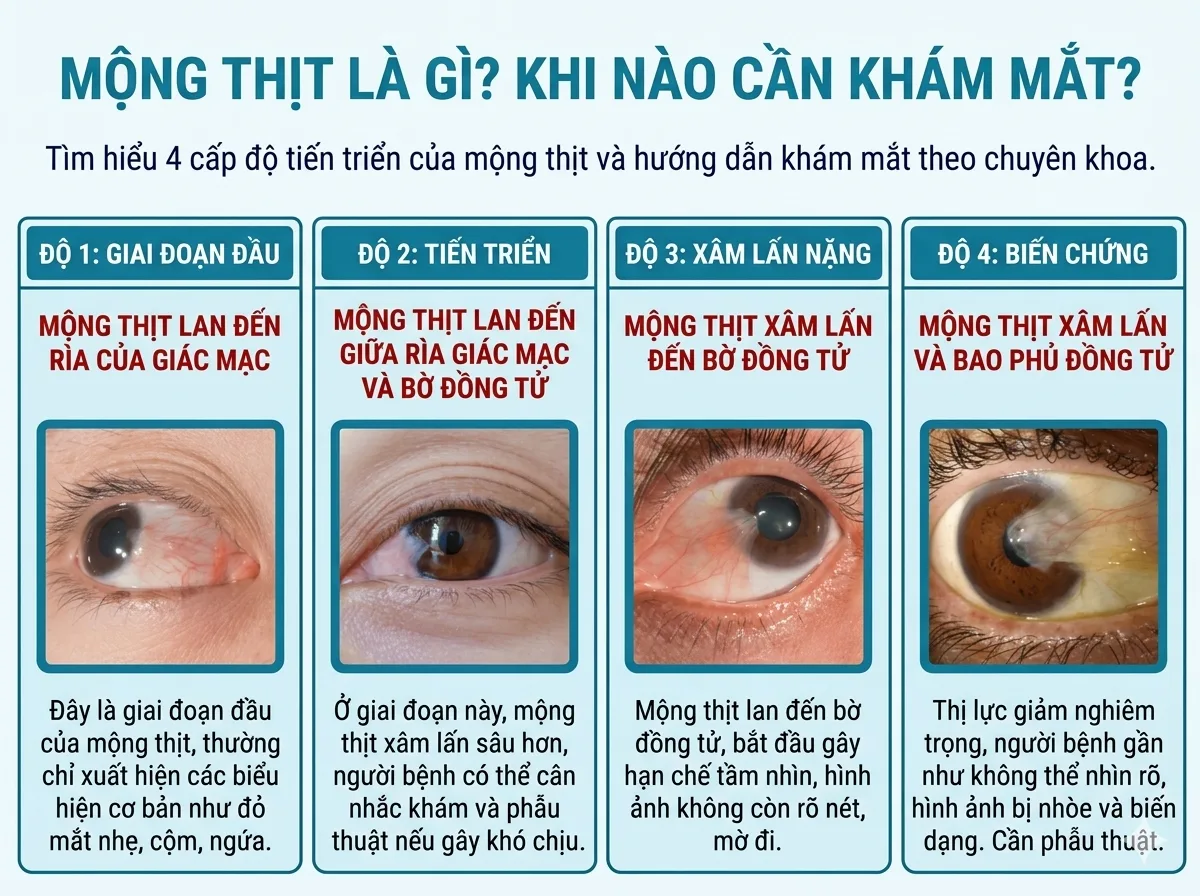 Mộng thịt là gì khi nào cần khám mắt?