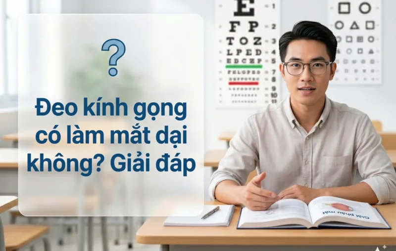 Đeo kính gọng có làm mắt dại không? Giải đáp