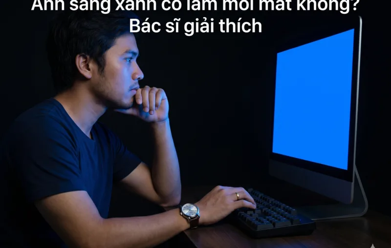 Ánh sáng xanh có làm mỏi mắt không? Bác sĩ giải thích