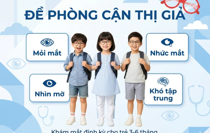 Cận giả là gì? Vì sao trẻ nhìn mờ nhưng chưa chắc đã cận thật?