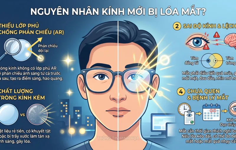Kính mới bị lóa nguyên nhân do đâu?