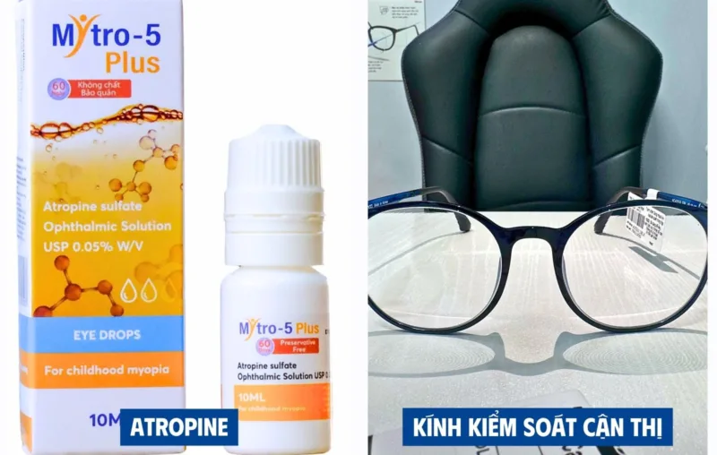 Phối hợp kính kiểm soát cận thị và Atropine