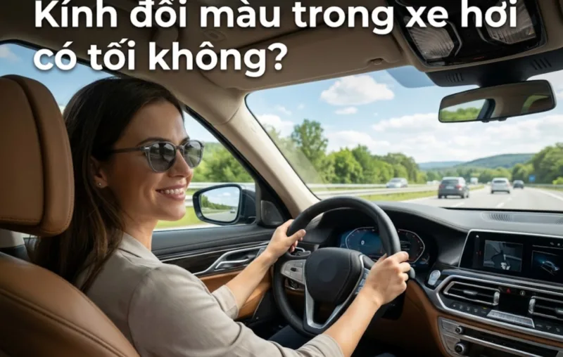 Kính đổi màu trong xe hơi có tối không?