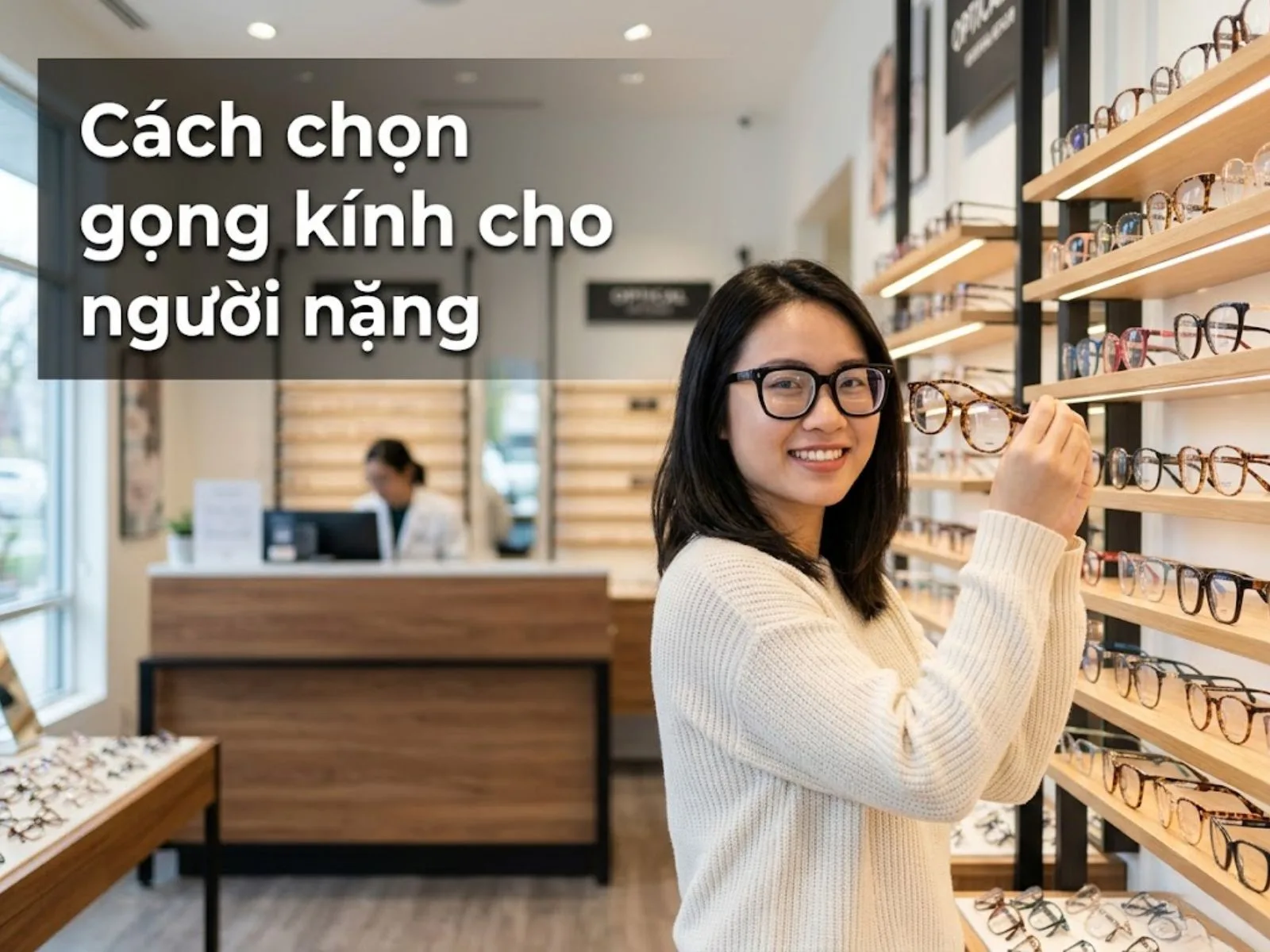 Cách chọn gọng kính cho người cận nặng