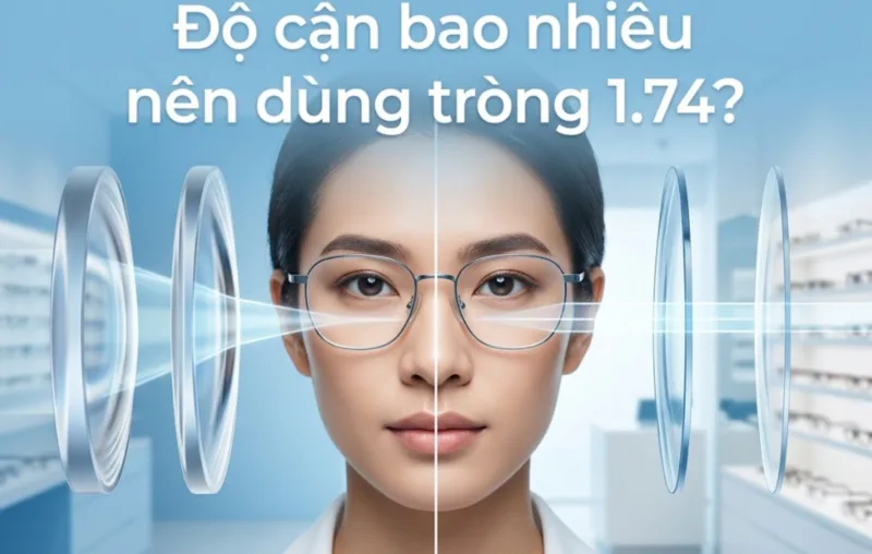 Độ cận bao nhiêu nên dùng tròng 1.74?