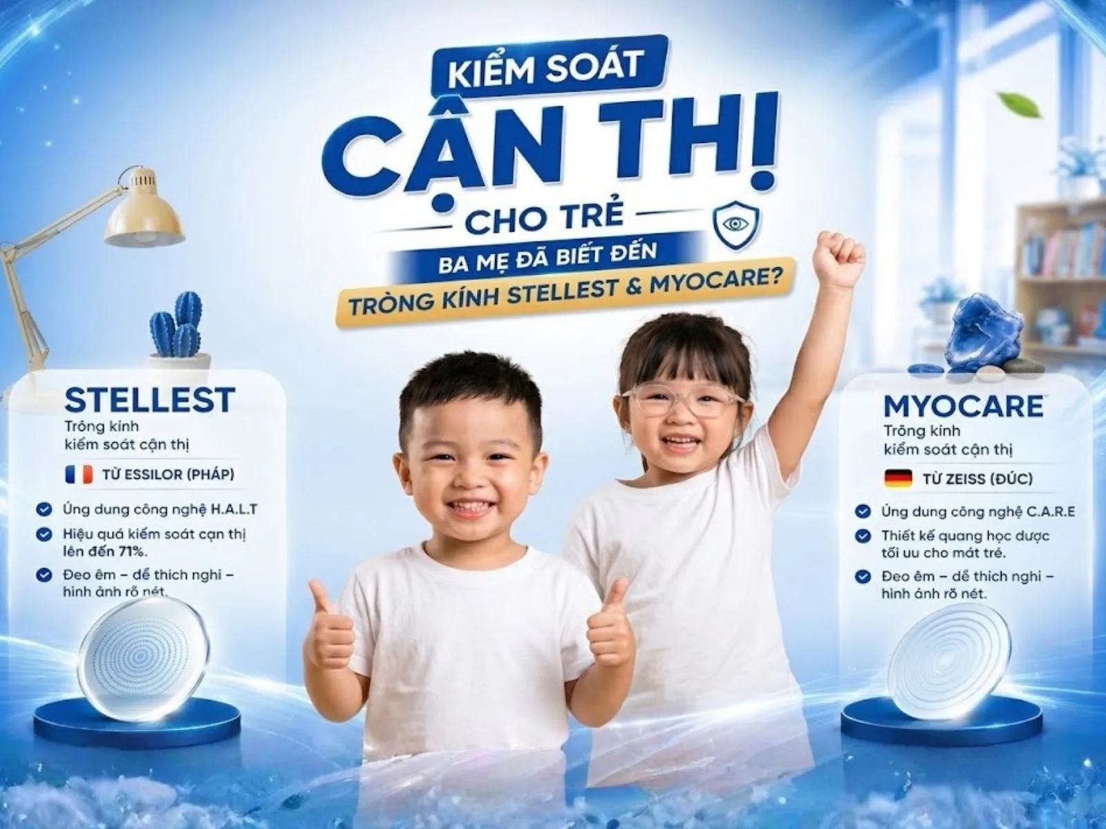 Stellest và MyoCare có dùng được cho trẻ loạn thị không?