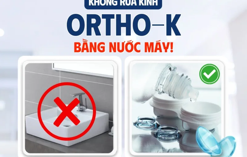 Có nên rửa kính Ortho-K bằng nước máy
