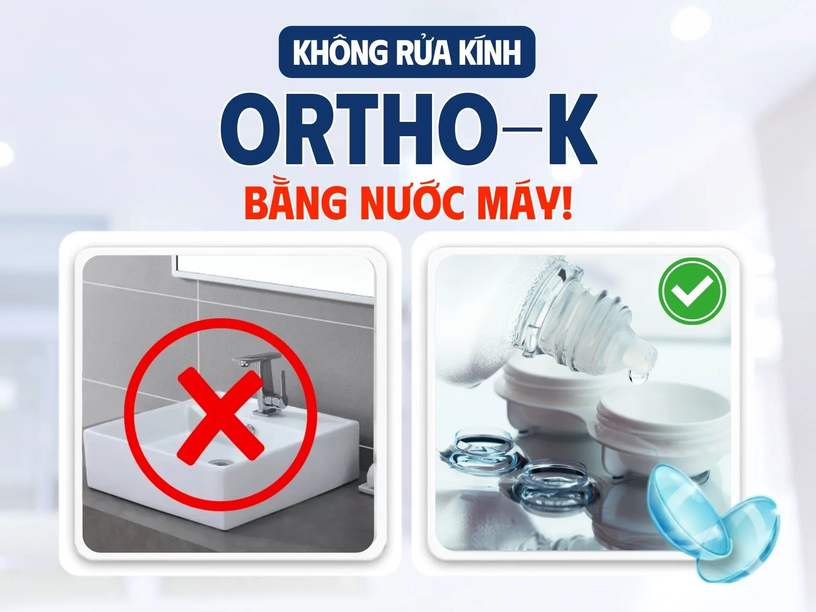 Có nên rửa kính Ortho-K bằng nước máy