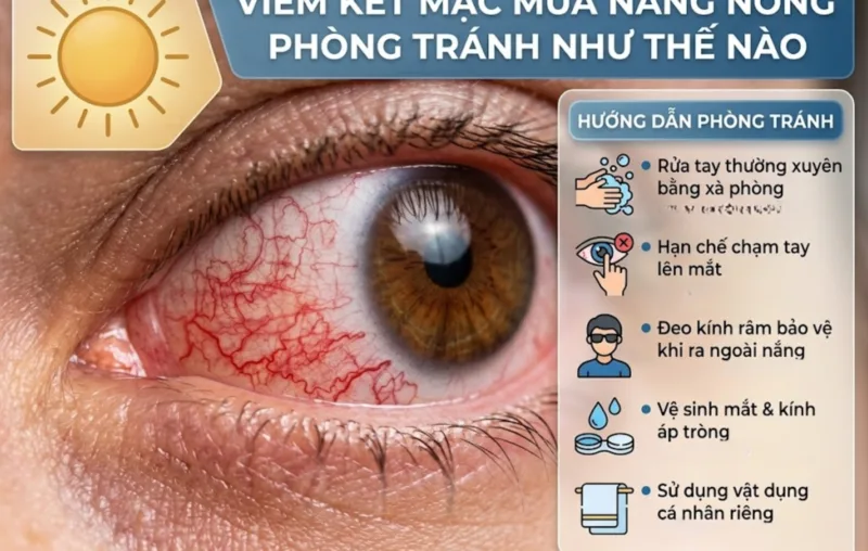 Viêm kết mạc mùa nắng nóng phòng tránh như thế nào