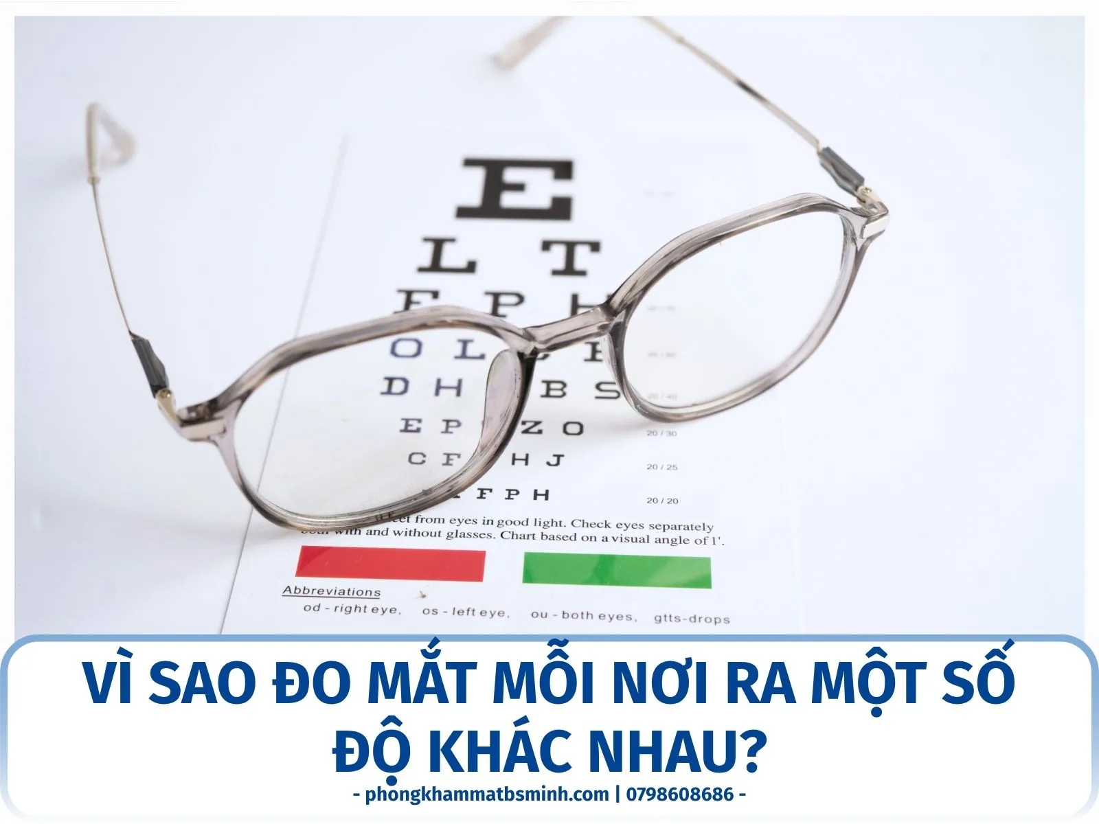 Vì sao đo mắt mỗi nơi ra một số độ khác nhau?