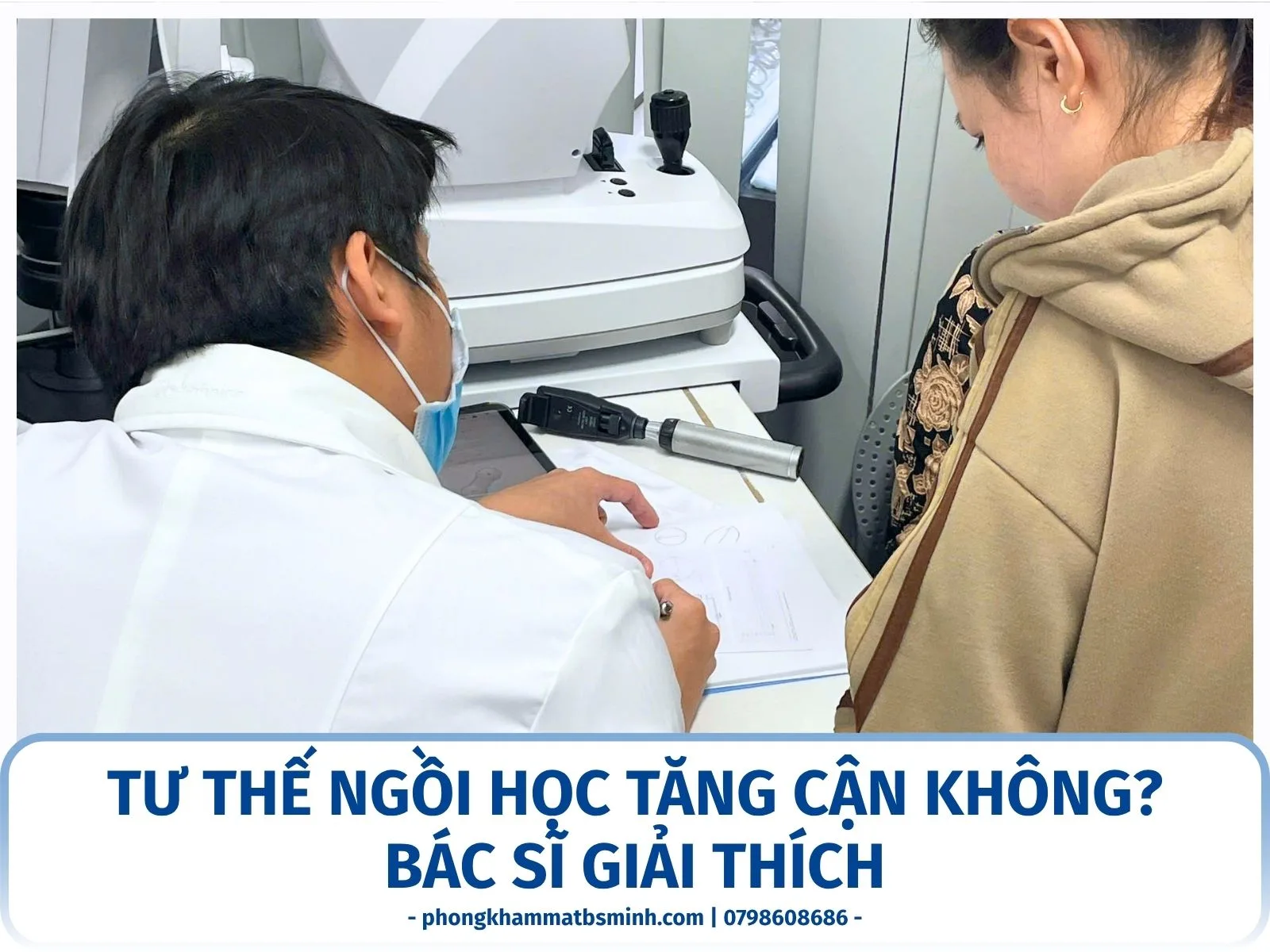 Tư thế ngồi học tăng cận không? Bác sĩ giải thích