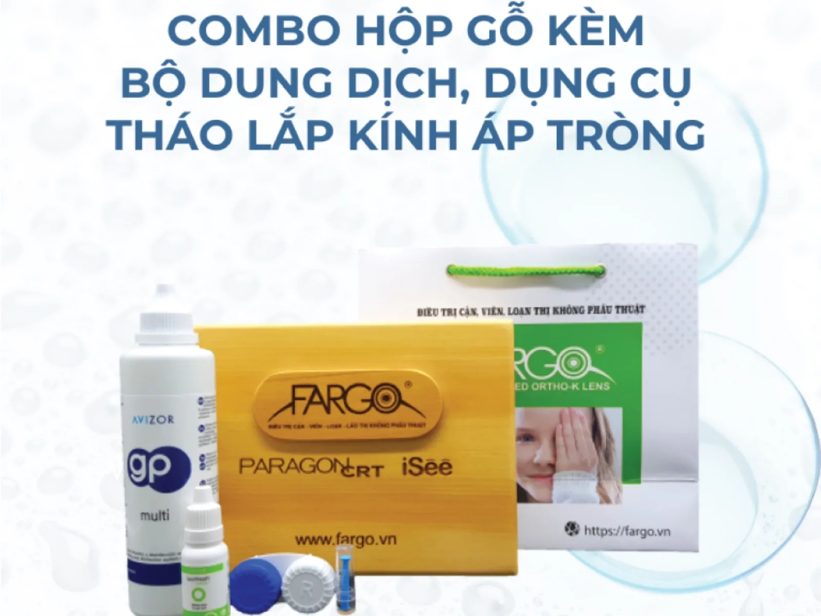 Lens Ortho-K và dụng cụ chăm sóc kính áp tròng ban đêm