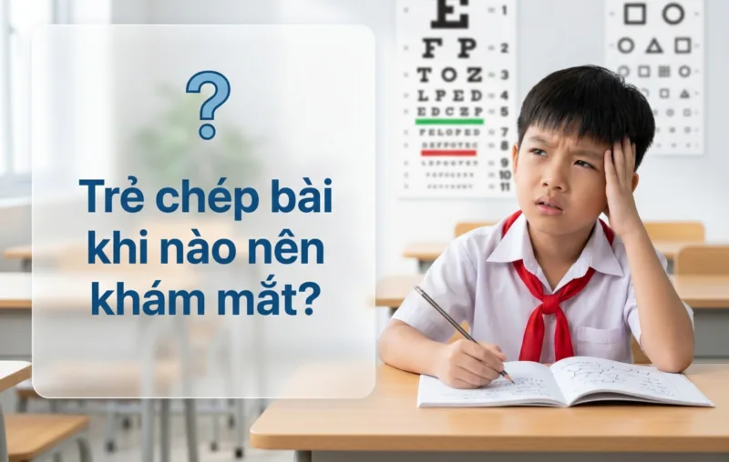 Trẻ chép bài sai khi nào nên khám mắt?