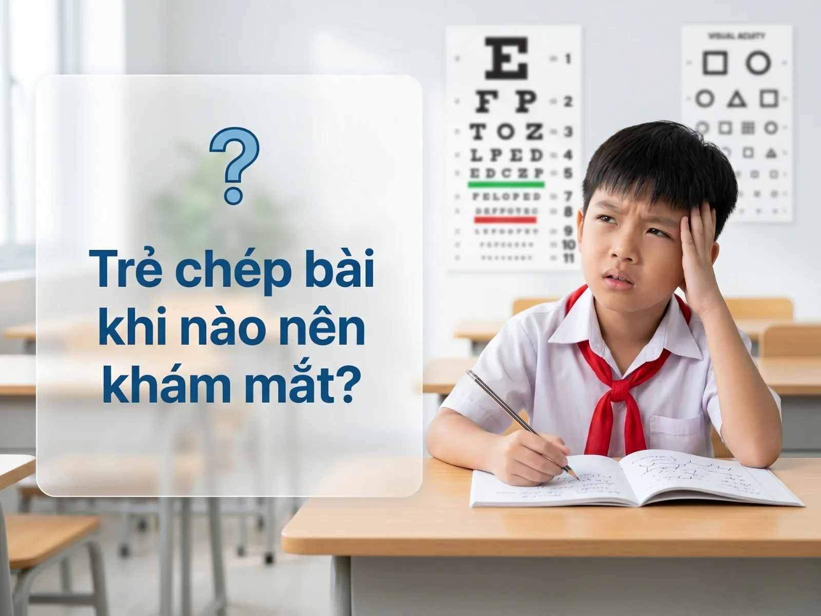Trẻ chép bài sai khi nào nên khám mắt?