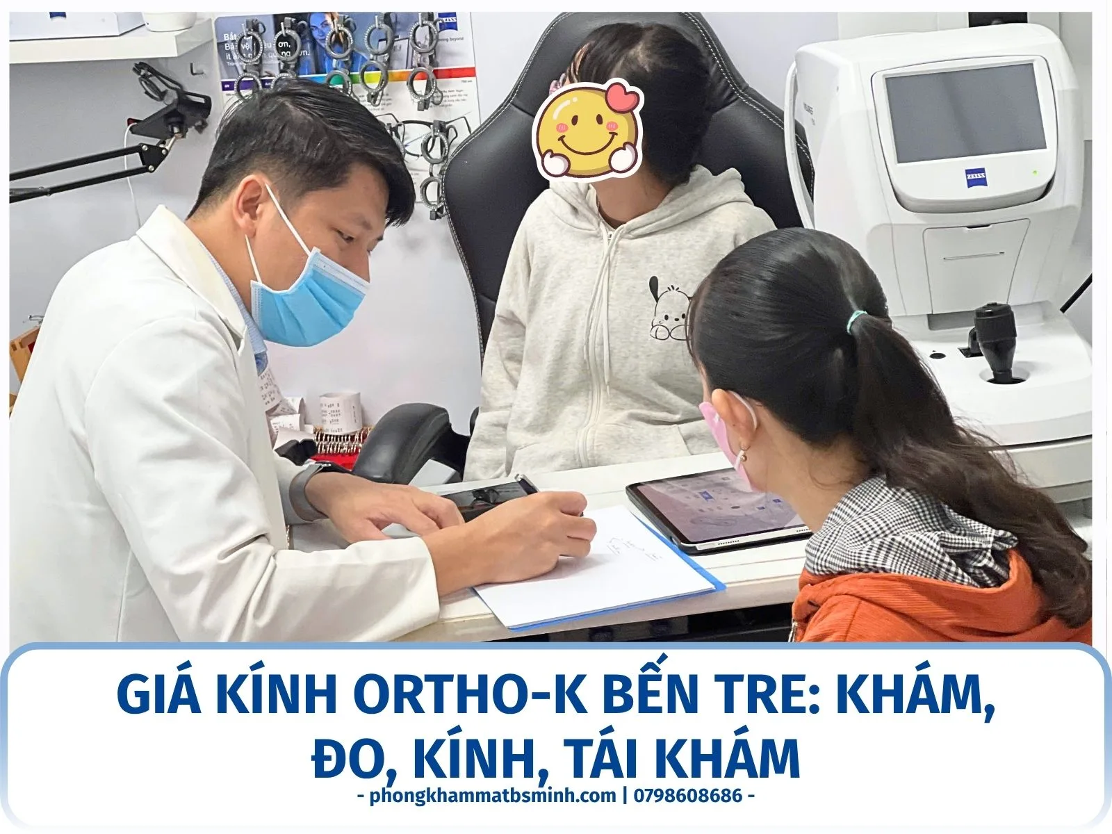 Giá kính Ortho-K Bến Tre: khám, đo, kính, tái khám
