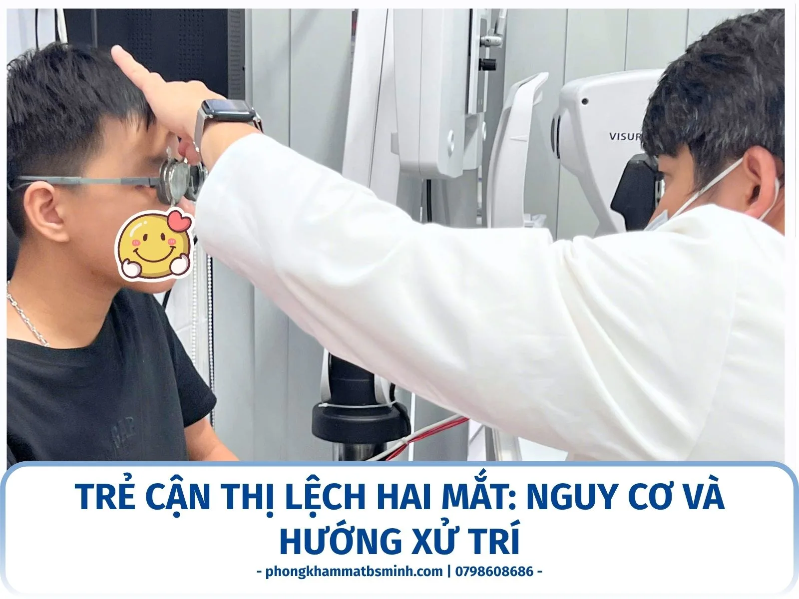 Trẻ cận thị lệch hai mắt: nguy cơ và hướng xử trí