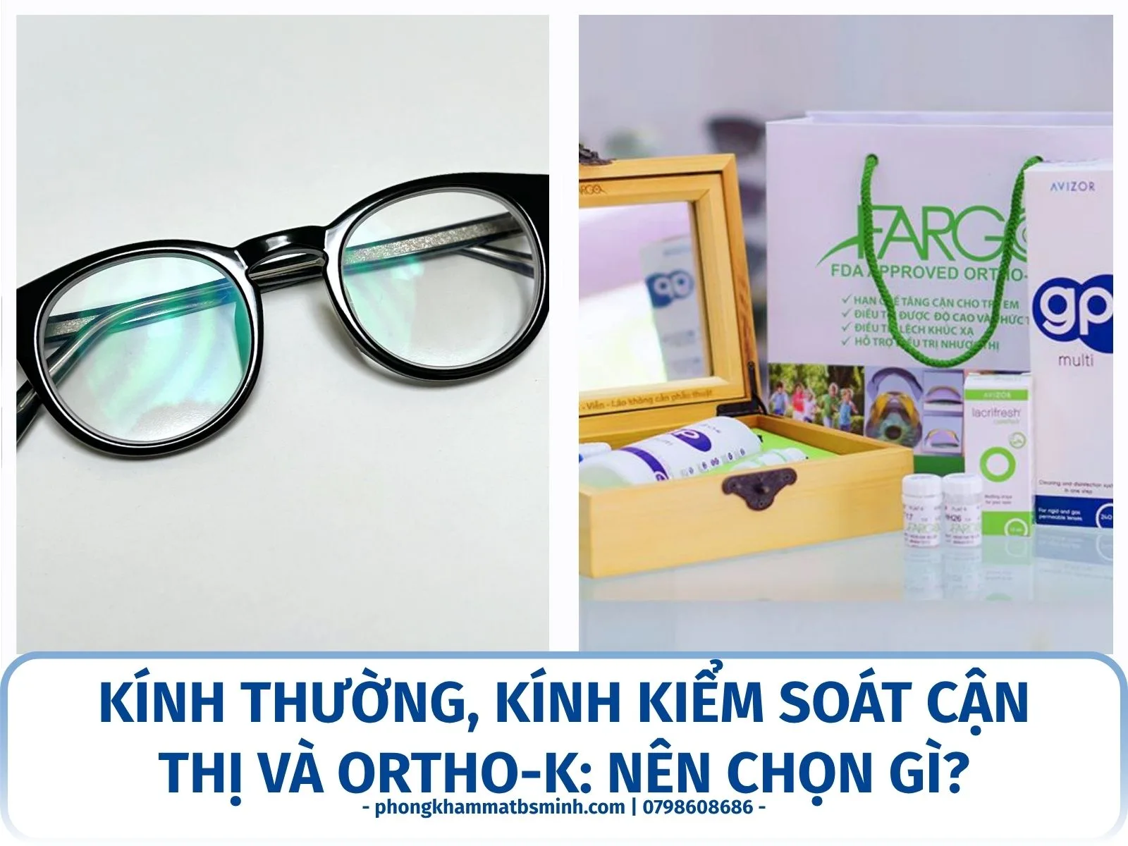 Kính thường, kính kiểm soát cận thị và Ortho-K: nên chọn gì?