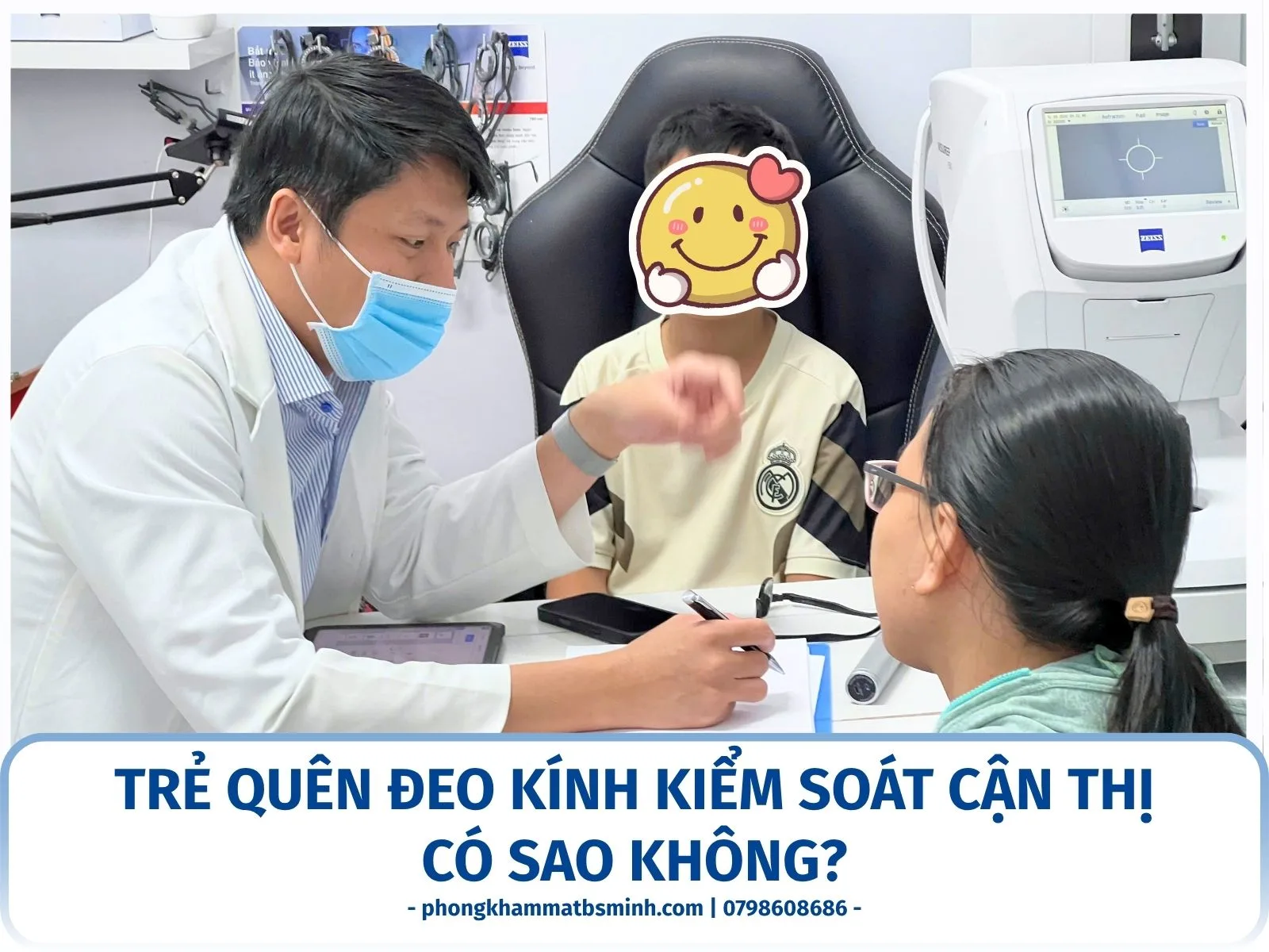 Trẻ quên đeo kính kiểm soát cận thị có sao không?
