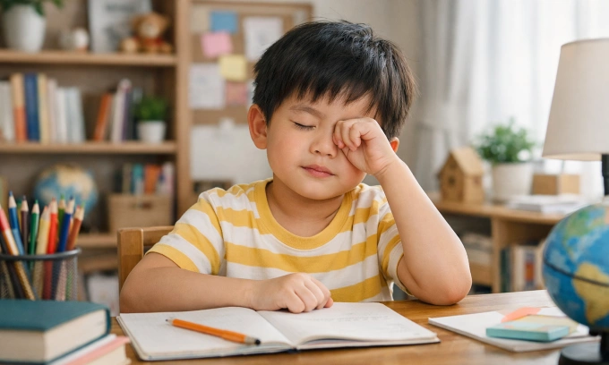 Trẻ than nhức mắt khi học nên khám gì