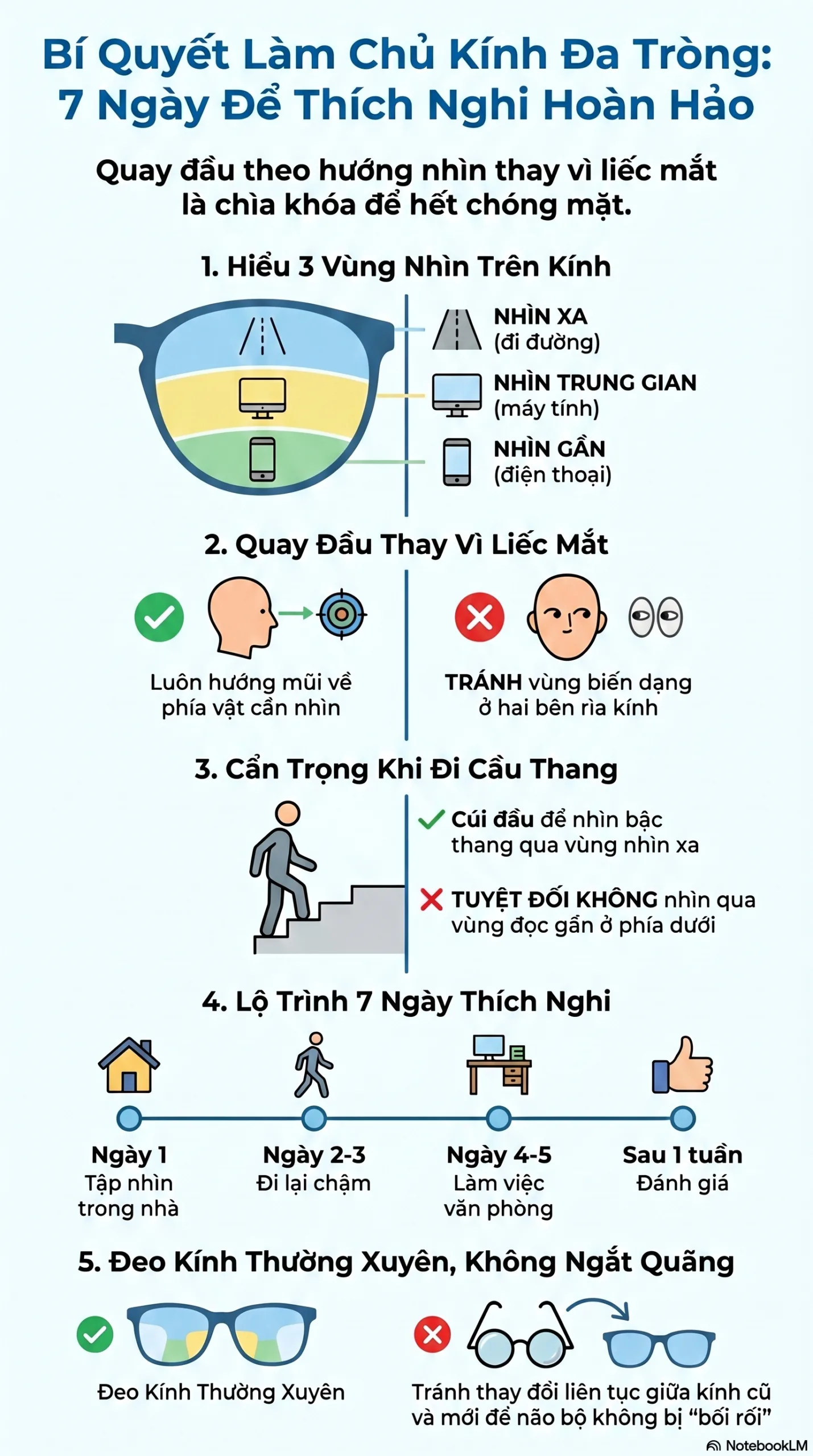 Hướng dẫn đeo kính đa tròng lần đầu