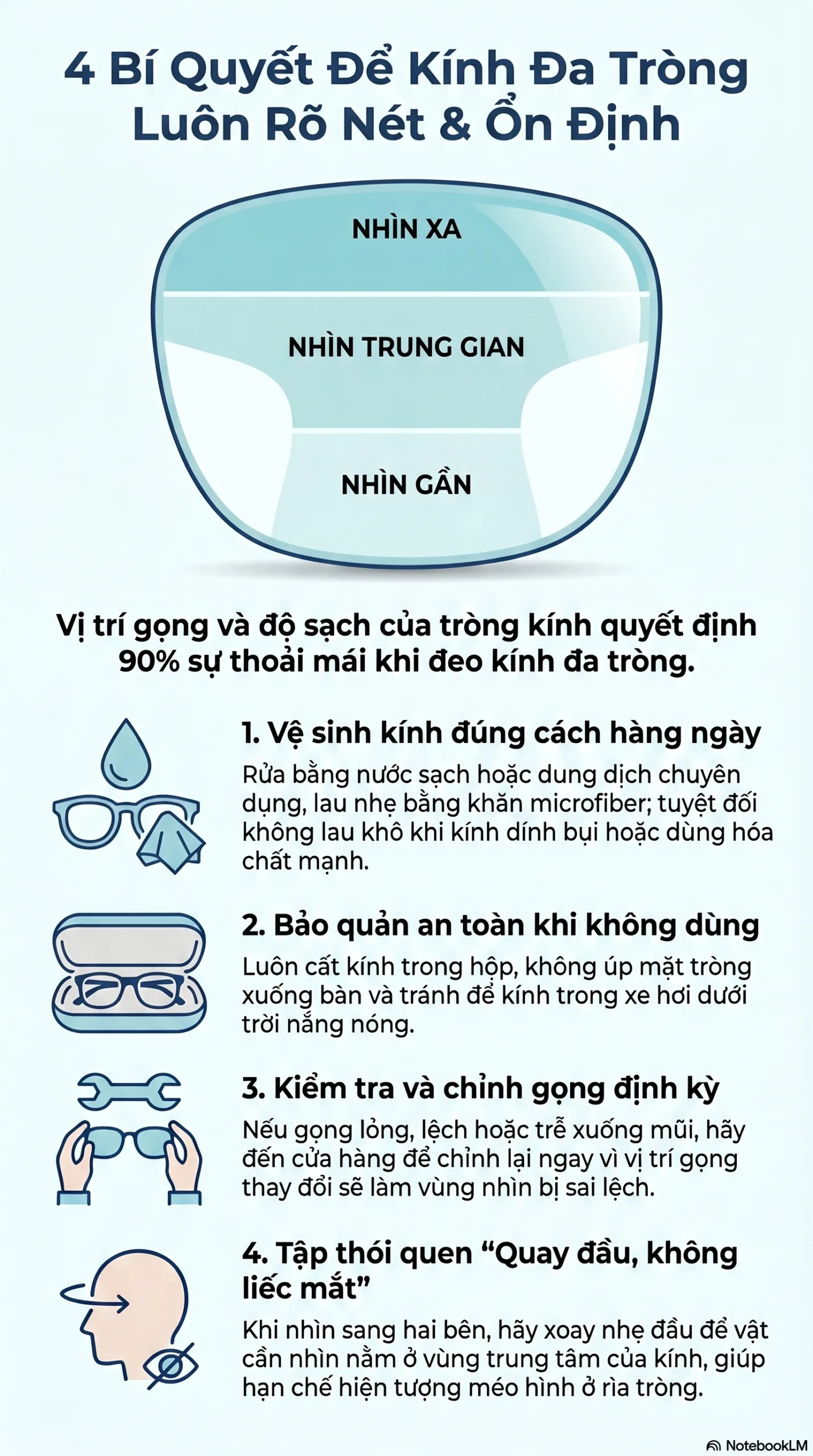 Hướng dẫn đeo kính đa tròng lần đầu