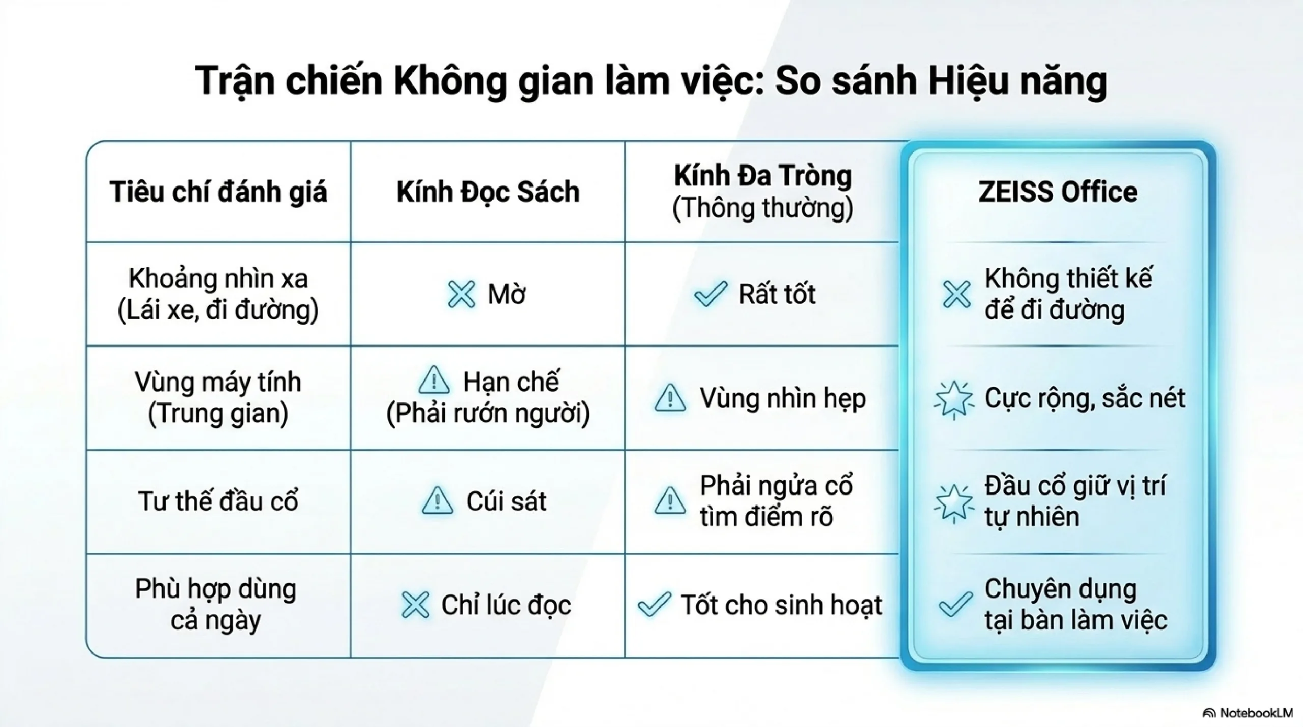 Hướng dẫn dùng kính ZEISS Office chuyên dụng cho làm việc gần và máy tính
